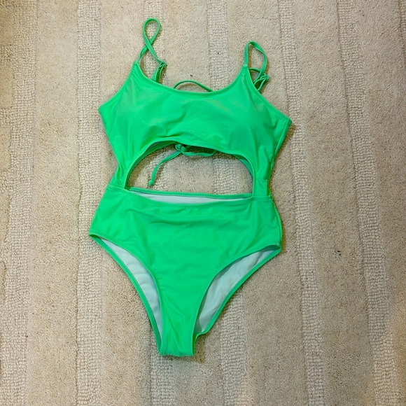 Neon green bikini, size small - Picture 3 of 3